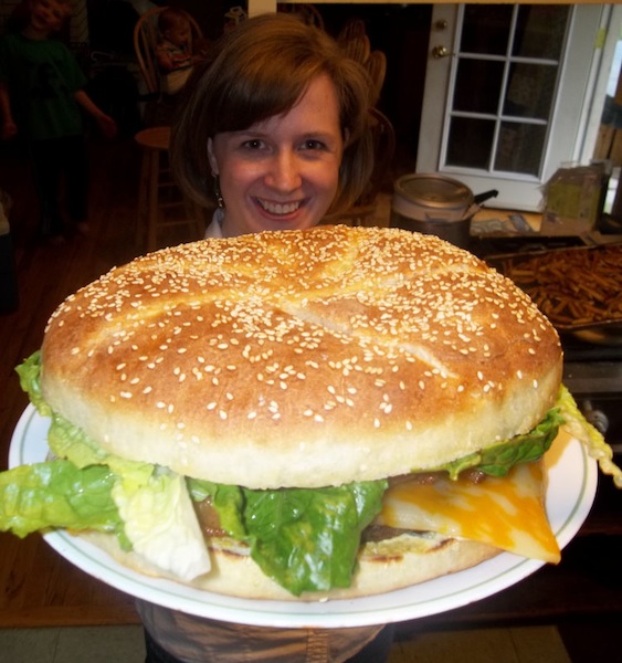 Big BIG Hamburger Buns (9 inches across) The Fresh Loaf